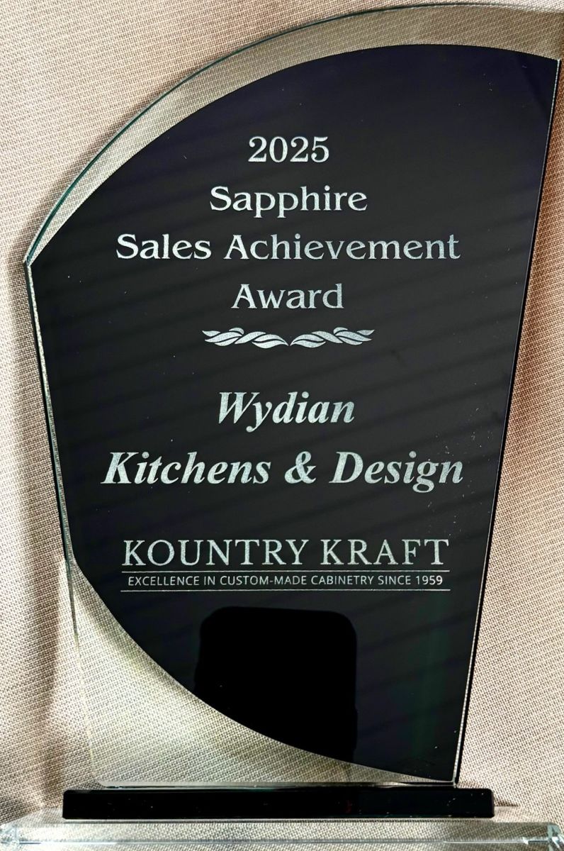 2025 Kountry Kraft Sapphire Sales Achievement Award presented to Wydian Kitchens & Design